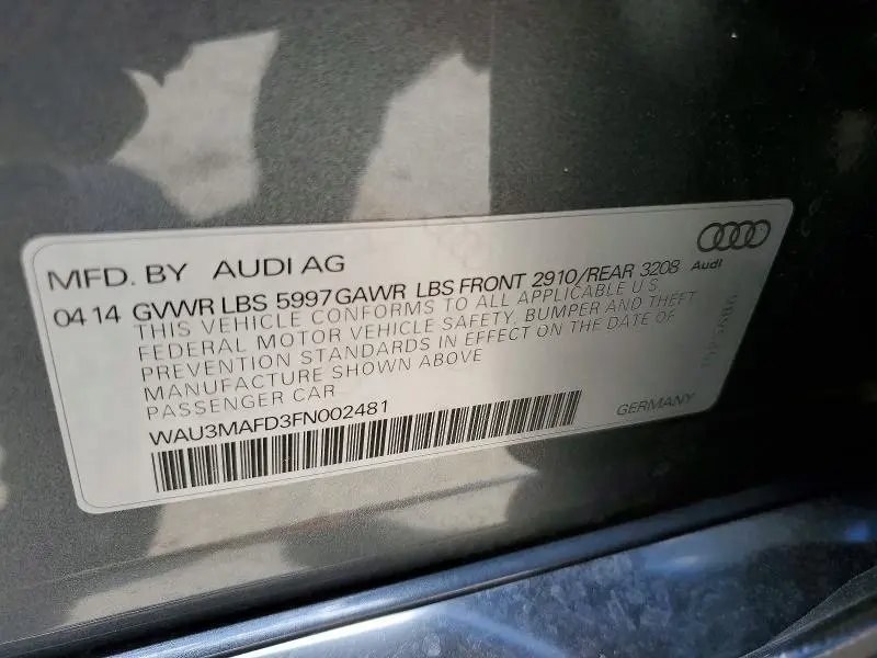 2015 AUDI A8 L TDI QUATTRO  