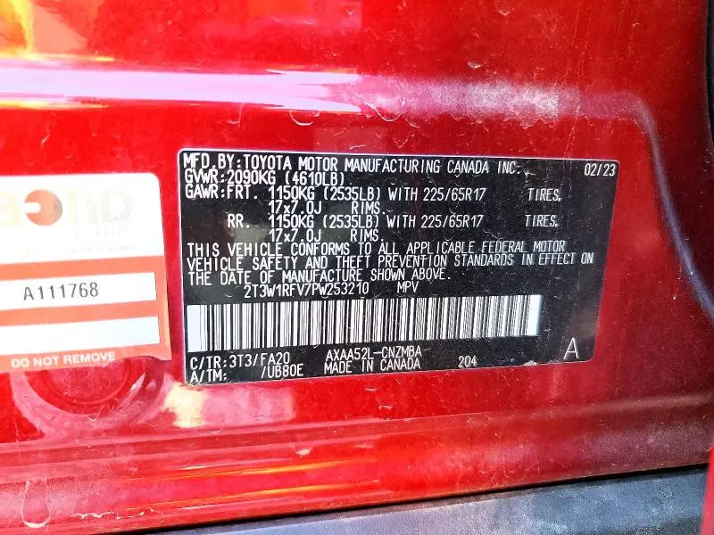 2023 TOYOTA RAV4 XLE  