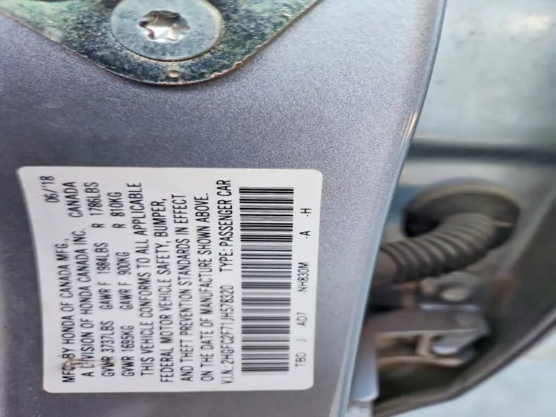 2018 HONDA CIVIC   