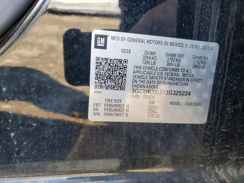 2018 CHEVROLET SILVERADO K1500 HIGH COUNTRY  