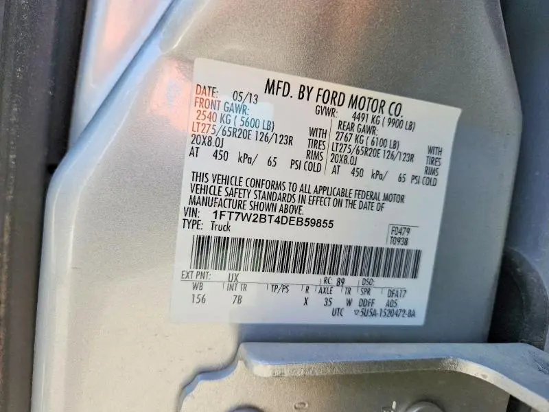 2013 FORD F250 SUPER DUTY  