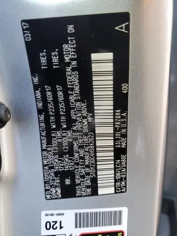 2017 TOYOTA SIENNA XLE  