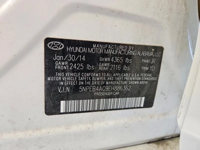 2014 HYUNDAI SONATA GLS  