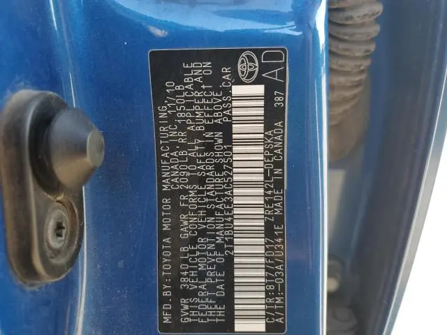 2010 TOYOTA COROLLA BASE  