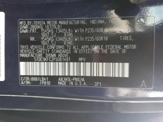 2023 TOYOTA SIENNA LIMITED  