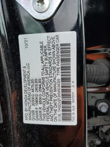 2021 HONDA ACCORD SPORT  