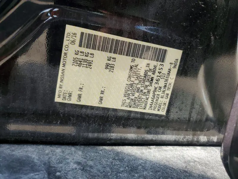 2017 NISSAN MAXIMA 3.5 S  