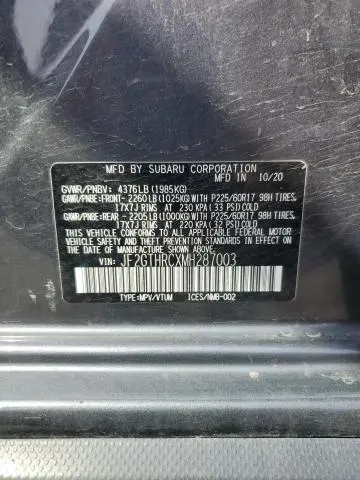 2021 SUBARU CROSSTREK SPORT  