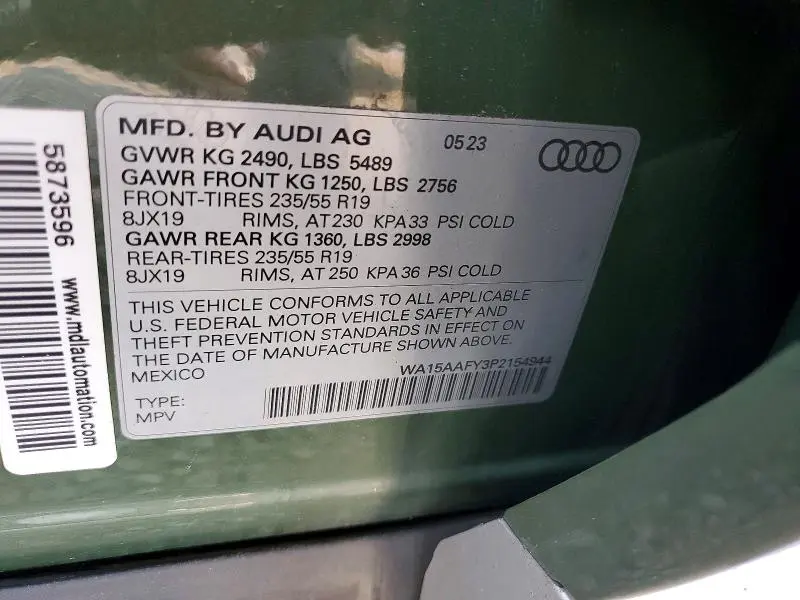 2023 AUDI Q5 SPORTBACK PRM PLS 45  