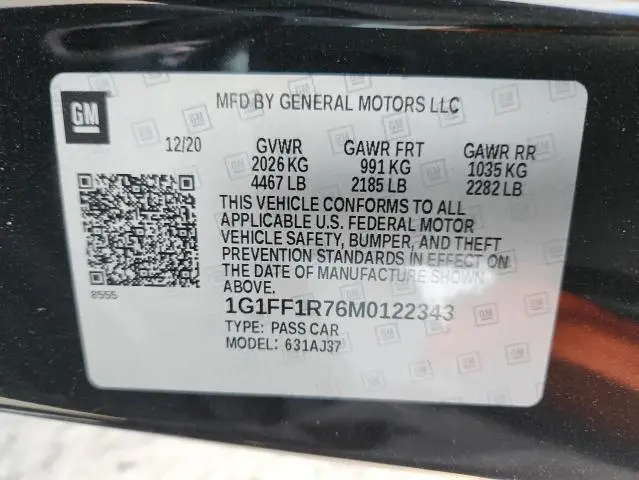 2021 CHEVROLET CAMARO LZ