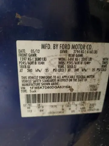 2013 FORD EXPLORER XLT  