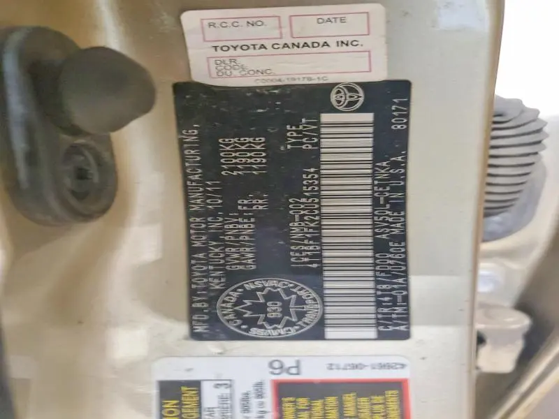 2012 TOYOTA CAMRY BASE  