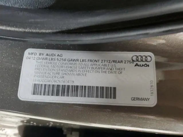 2012 AUDI A6 PREMIUM PLUS  