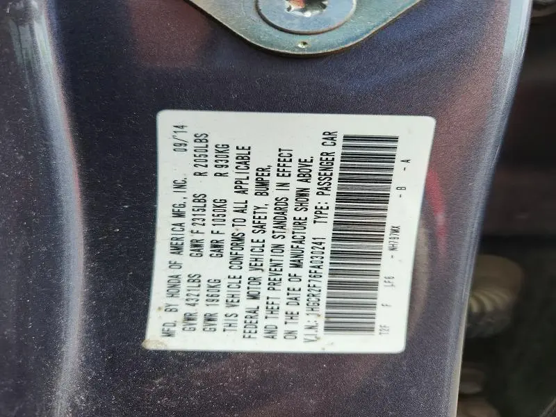 2015 HONDA ACCORD EX  