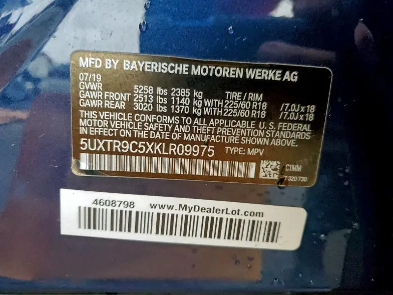 2019 BMW X3 XDRIVE30I  