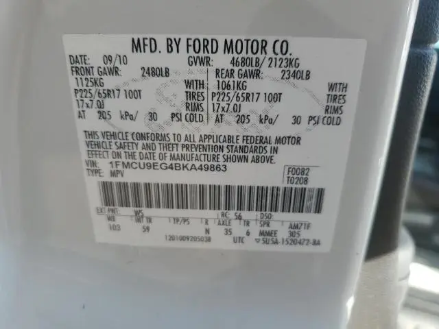 2011 FORD ESCAPE LIMITED  