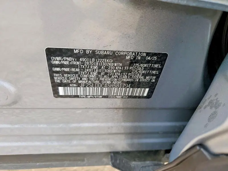 2025 SUBARU FORESTER PREMIUM  