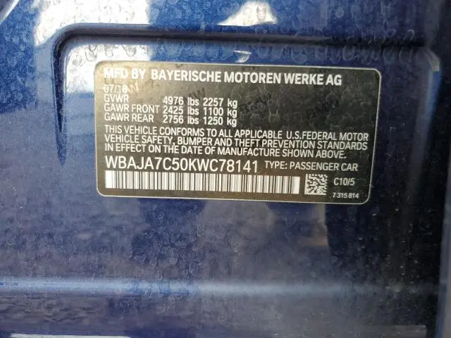 2019 BMW 530 XI  