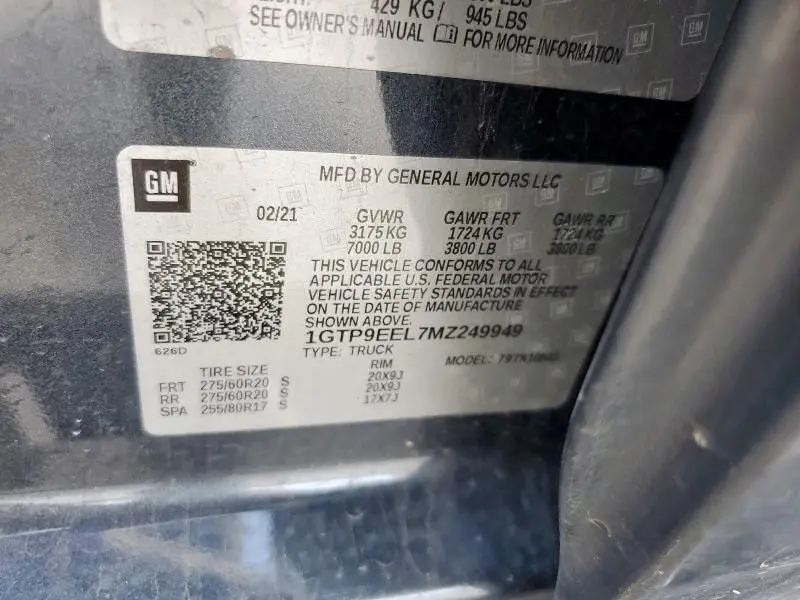 2021 GMC SIERRA K1500 AT4  