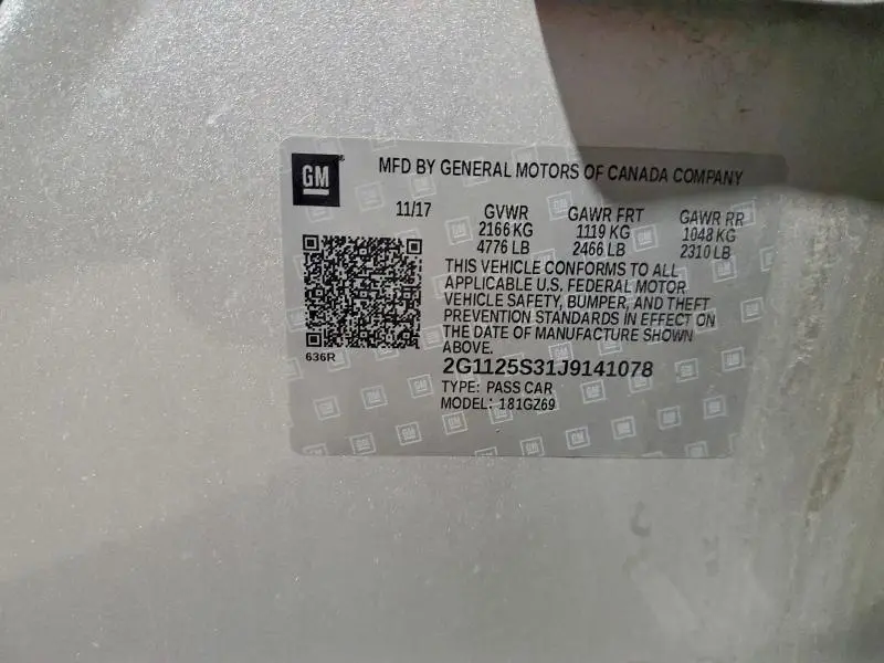 2018 CHEVROLET IMPALA PREMIER  