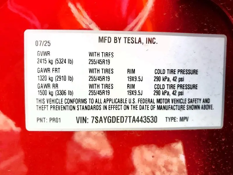 2026 TESLA MODEL Y   