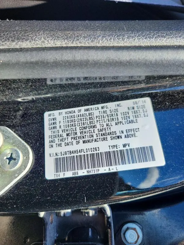 2015 ACURA RDX TECHNOLOGY  