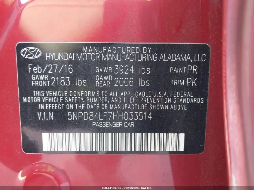 2017 HYUNDAI ELANTRA SE