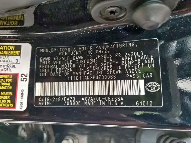 2023 TOYOTA CAMRY SE NIGHT SHADE  