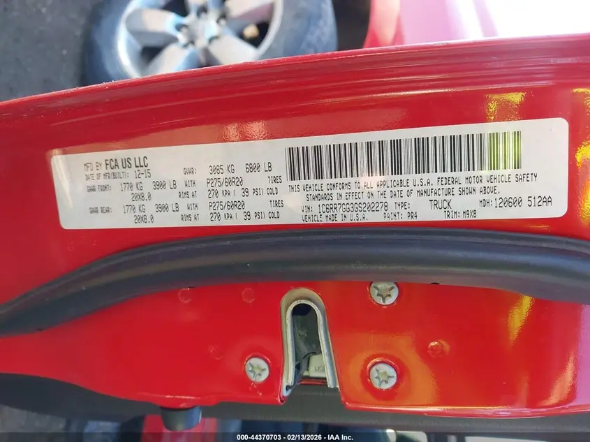 2016 RAM 1500 BIG HORN