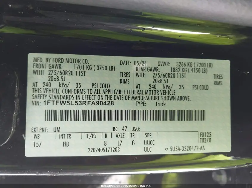 2024 FORD F-150 LARIAT