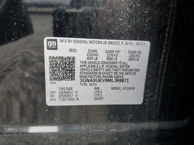 2021 CHEVROLET EQUINOX LT  