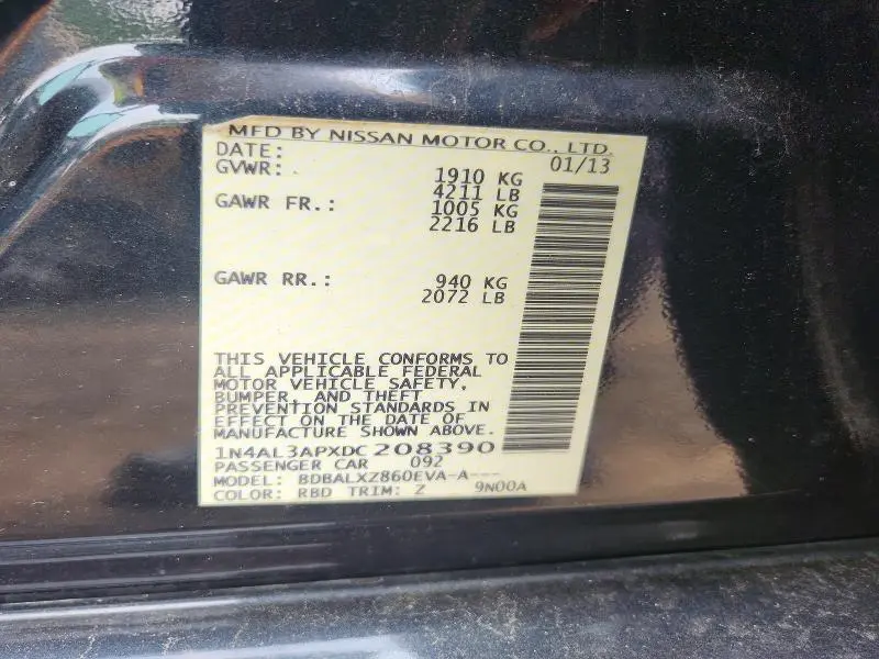 2013 NISSAN ALTIMA 2.5  