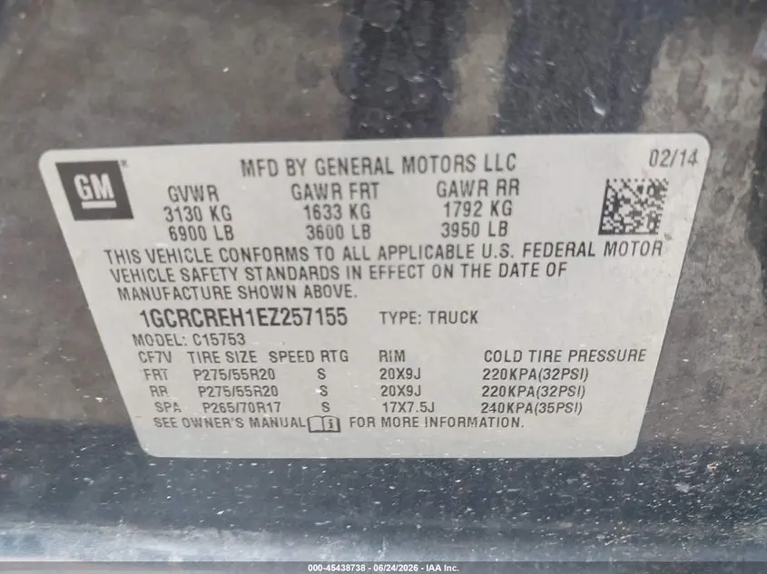 2014 CHEVROLET SILVERADO 1500 LT