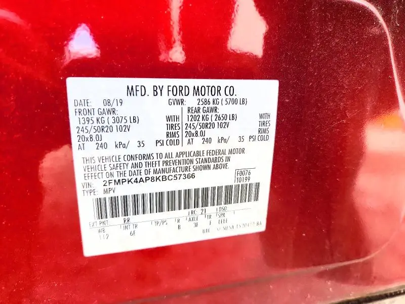 2019 FORD EDGE ST  
