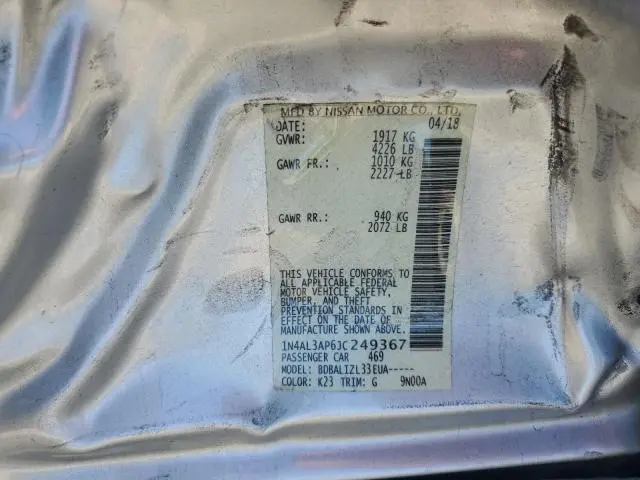 2018 NISSAN ALTIMA 2.5