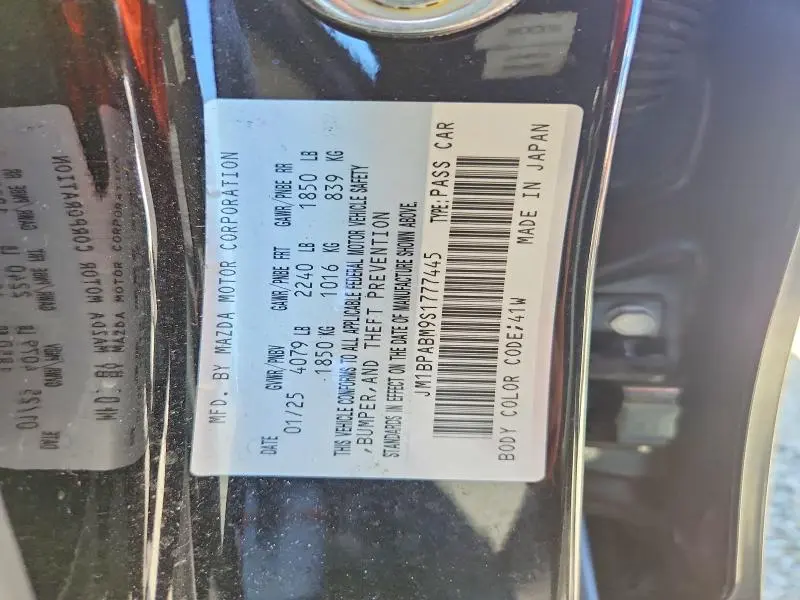 2025 MAZDA 3 SELECT SPORT  