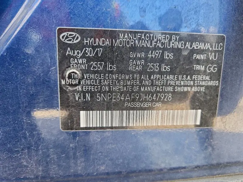 2018 HYUNDAI SONATA SEL  