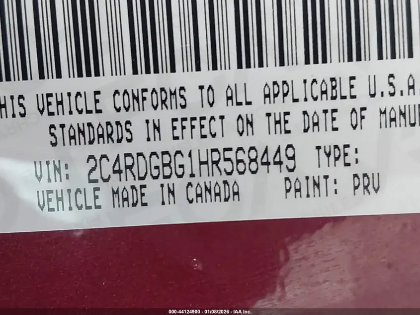 2017 DODGE GRAND CARAVAN SE PLUS