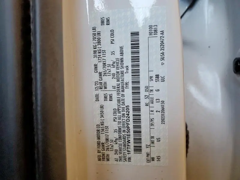 2023 FORD F150 SUPERCREW  