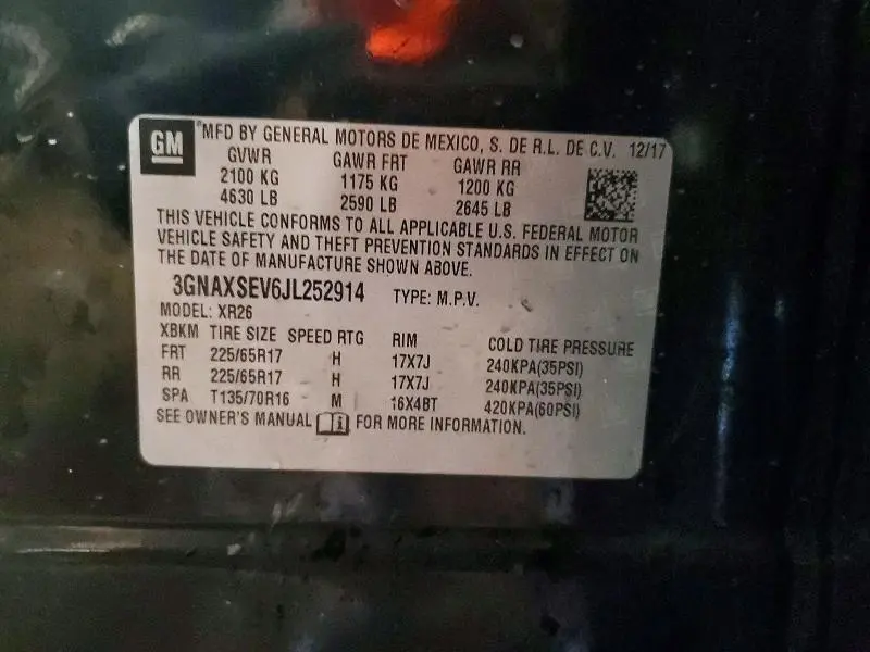 2018 CHEVROLET EQUINOX LT  