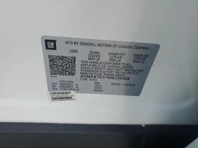 2021 CHEVROLET EQUINOX LT  