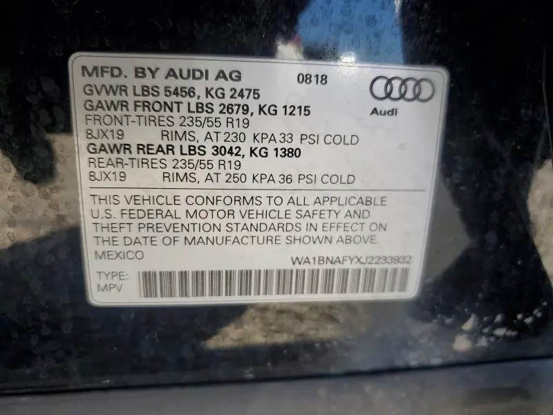 2018 AUDI Q5 PREMIUM PLUS  