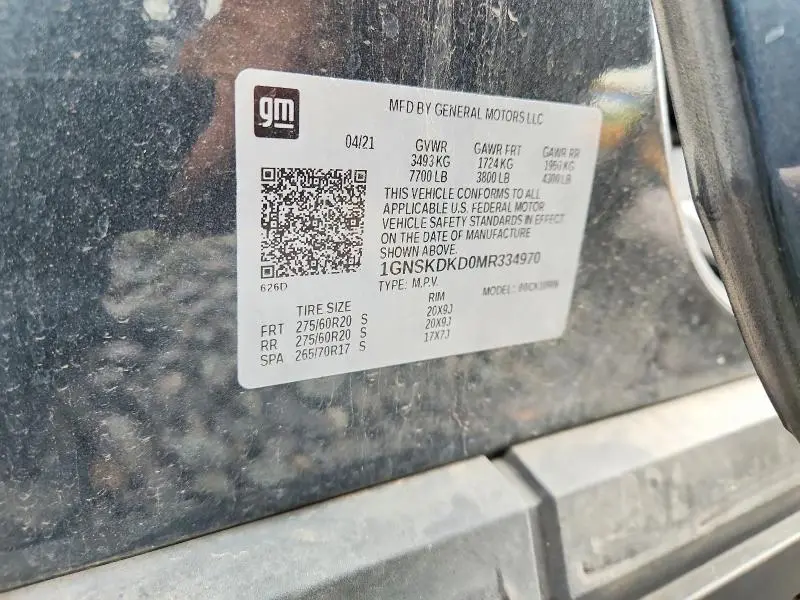 2021 CHEVROLET SUBURBAN K1500 Z71  