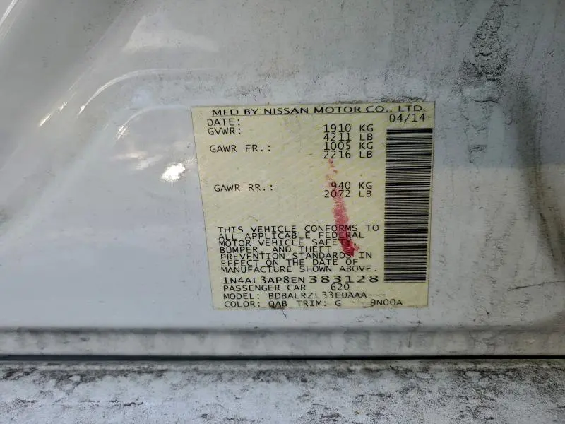 2014 NISSAN ALTIMA 2.5  