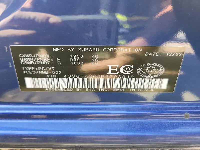 2023 SUBARU IMPREZA   