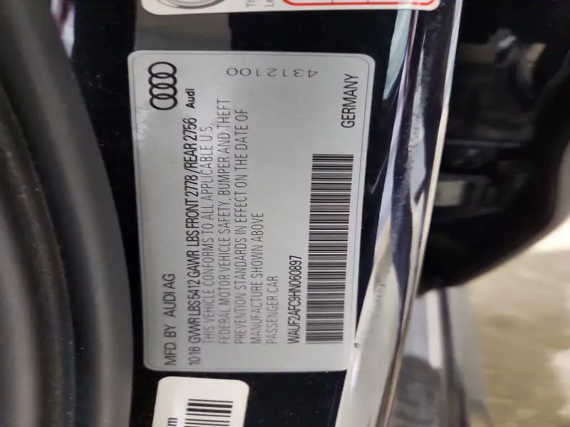 2017 AUDI A6 PREMIUM PLUS  