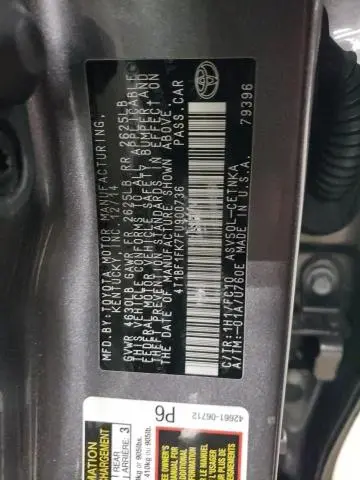 2015 TOYOTA CAMRY LE  