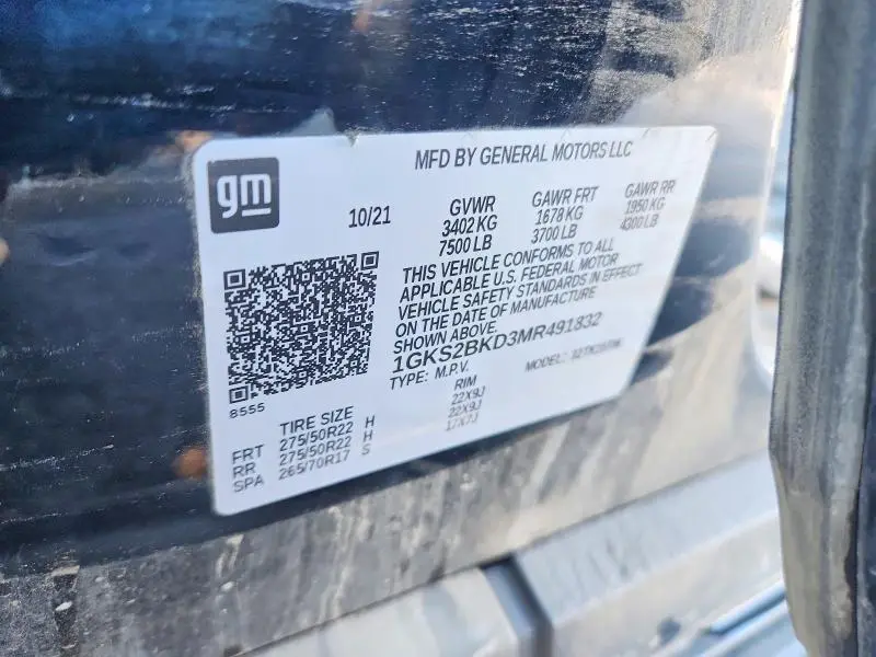2021 GMC YUKON SLT  