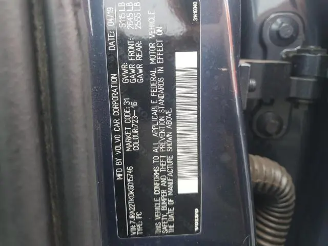 2019 VOLVO S60 T6 MOMENTUM  