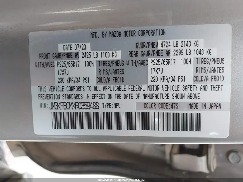 2024 MAZDA CX-5 2.5 S PREFERRED